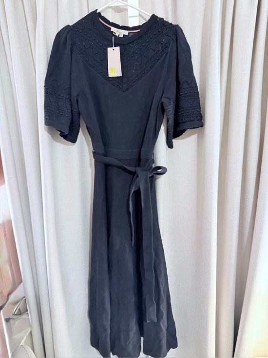 Boden Dresses & Skirts - New Boden Navy Lace Sweater Dress 6 Long
